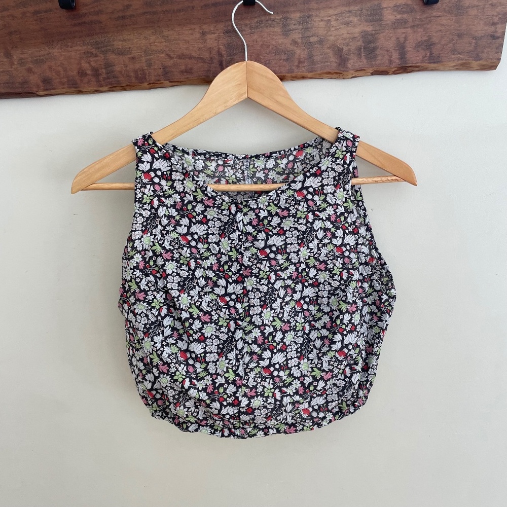 Liberty of London Lightweight Sleeveless Floral Crop Top S